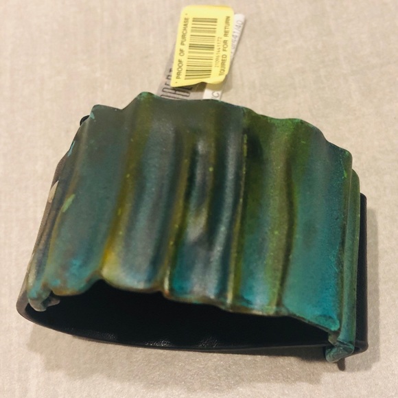 NWT Turquoise Metal and leather bracelet - Picture 3 of 4